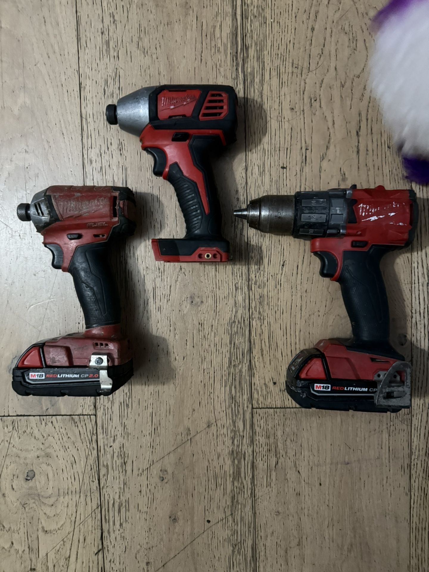 Milwaukee Fuel Impact And Hammer Drill With Two Batteries