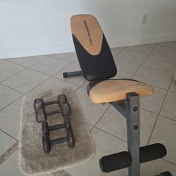 Bench and Dumbells