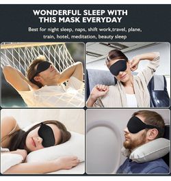 MZOO Sleep Eye Mask for Men Women, 3D Contoured Cup Sleeping Mask &  Blindfold, Concave Molded Night Sleep Mask, Block Out Light, Soft Comfort  Eye