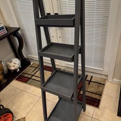 4-Tier Wood Ladder Shelf