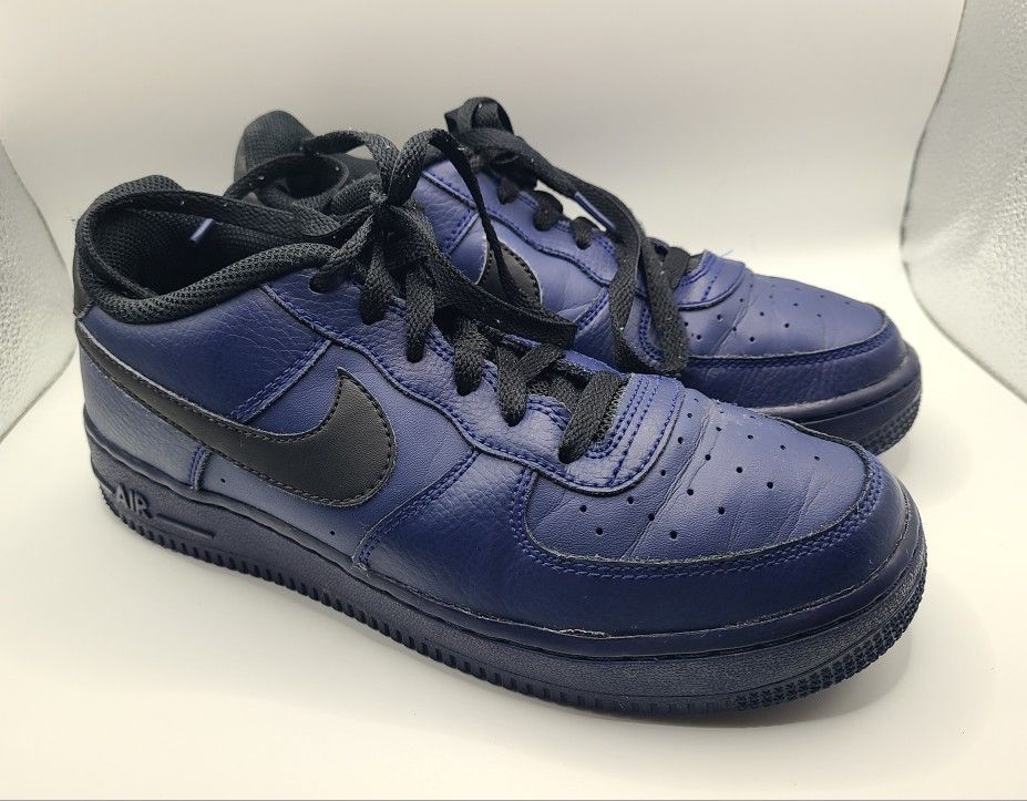 Nike Air Force 1 Low GS 596728-404 Binary Blue/Black Youth 6.5Y Rare Colorway