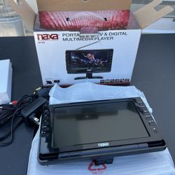 Naxa NT-90 9” Portable TV Digital Multimedia Player w/ Antenna Remote Open Box