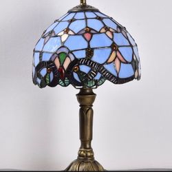 Tiffany style Table Lamp Baroque Stained Glass Desk Lamp Night Light for Reading Brand New still in the box E439