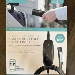 Lectron Level 1 Tesla Charger (WiFi Version) - 120V, 15 Amp, NEMA 5-15 Plug, 16 ft Cord - Portable Electric Car Charger for Tesla - Compatible with Al