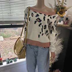 Cow Print Sweater 