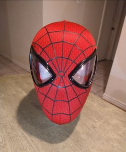 Amazing Spider-Man Light-Up Mask | Red Web Hero TASM 2 Andrew Garfield Inspired Masks with Touch-Activated Glowing x Moving Eyes