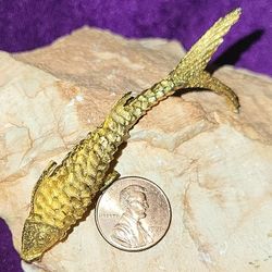 Koi Pendant, Goldtone.