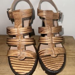 Charles David Chunky Paltforms (6M) | 90s style / Y2K aesthetic | 4.3in heel height | Brown lizard print | **last pic Spice Girls look** | Strappy wit