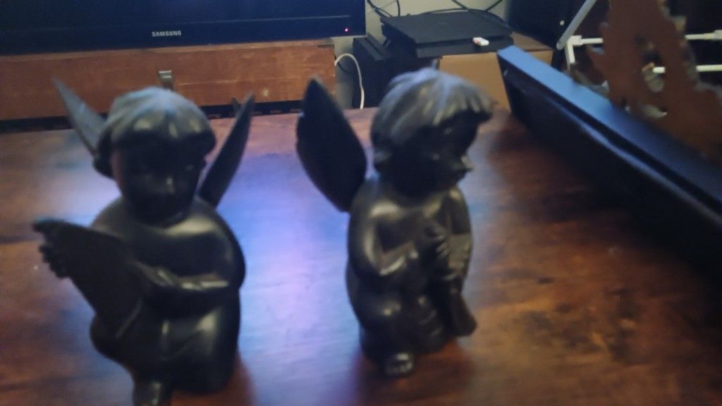 Gothic Angle Cherub's Bookends
