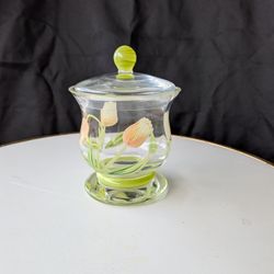 Princess House Cottage Tulip condiment jar