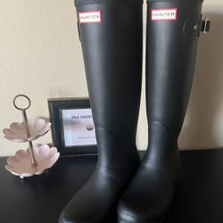 Like New🩷HUNTER BOOTS WOMEN’S SIZE 8 MATTE BLACK