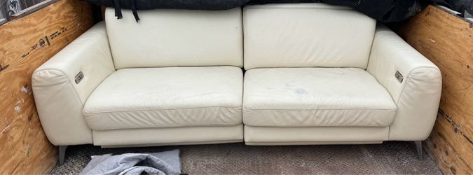 Leather reclining couch