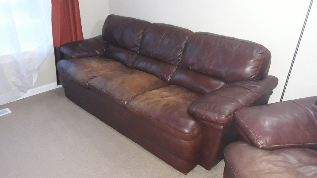 Leather Lazy Boy Couch Set