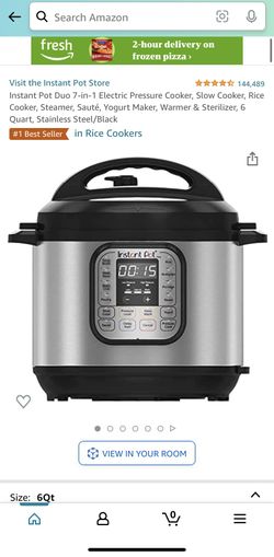 Instant Pot Duo 7-in-1 Electric Pressure Cooker,