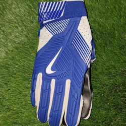 Brand New Nike D-Tack Adult Football Linemen Gloves Blue White Adult 3XL