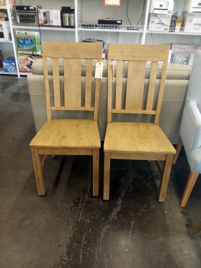 Bistro Distressed Wood Dining Chair 2 Set