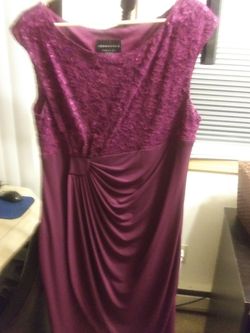 Purple dress with sparkle accent.
