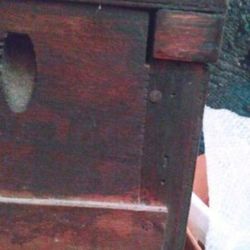 Antique Mid-century Solid Wood Dresser And Chest Of Drawers From Germany