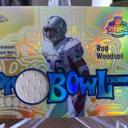 2003 Topps Chrome Rod Woodson Refractor Player Worn Pro Bowl Jersey Card