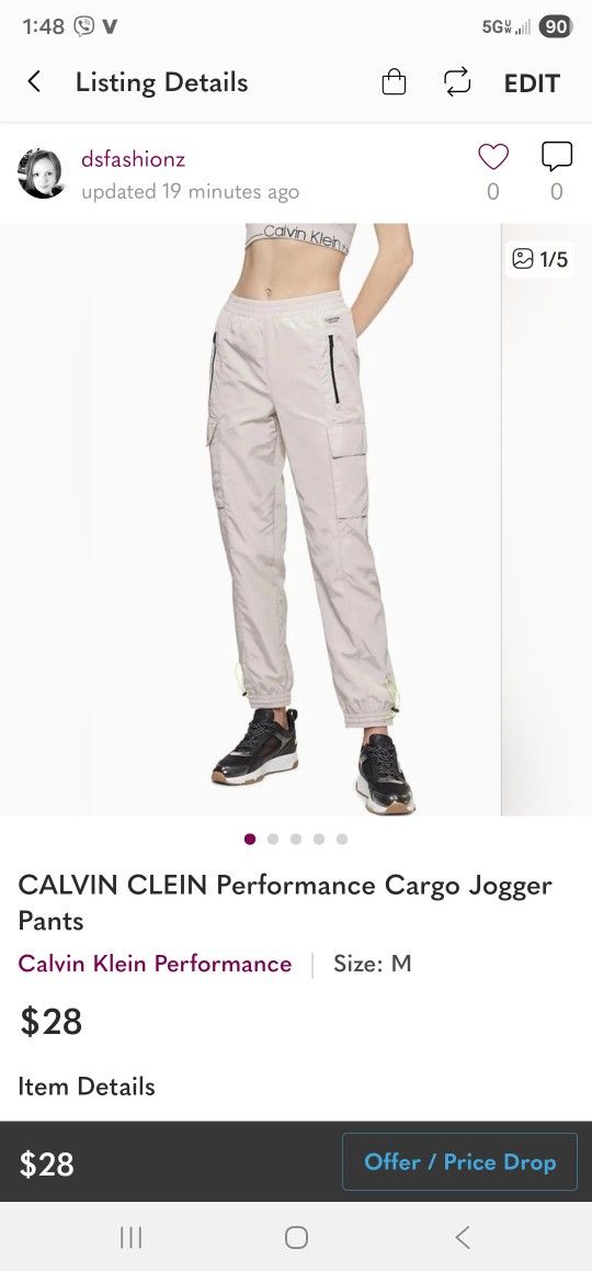 Calvin Klein Performance Cargo Joggers