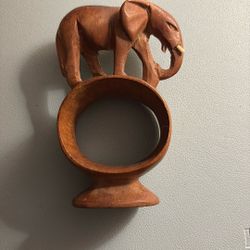 Beautiful Elephant Wood Napkin Holder