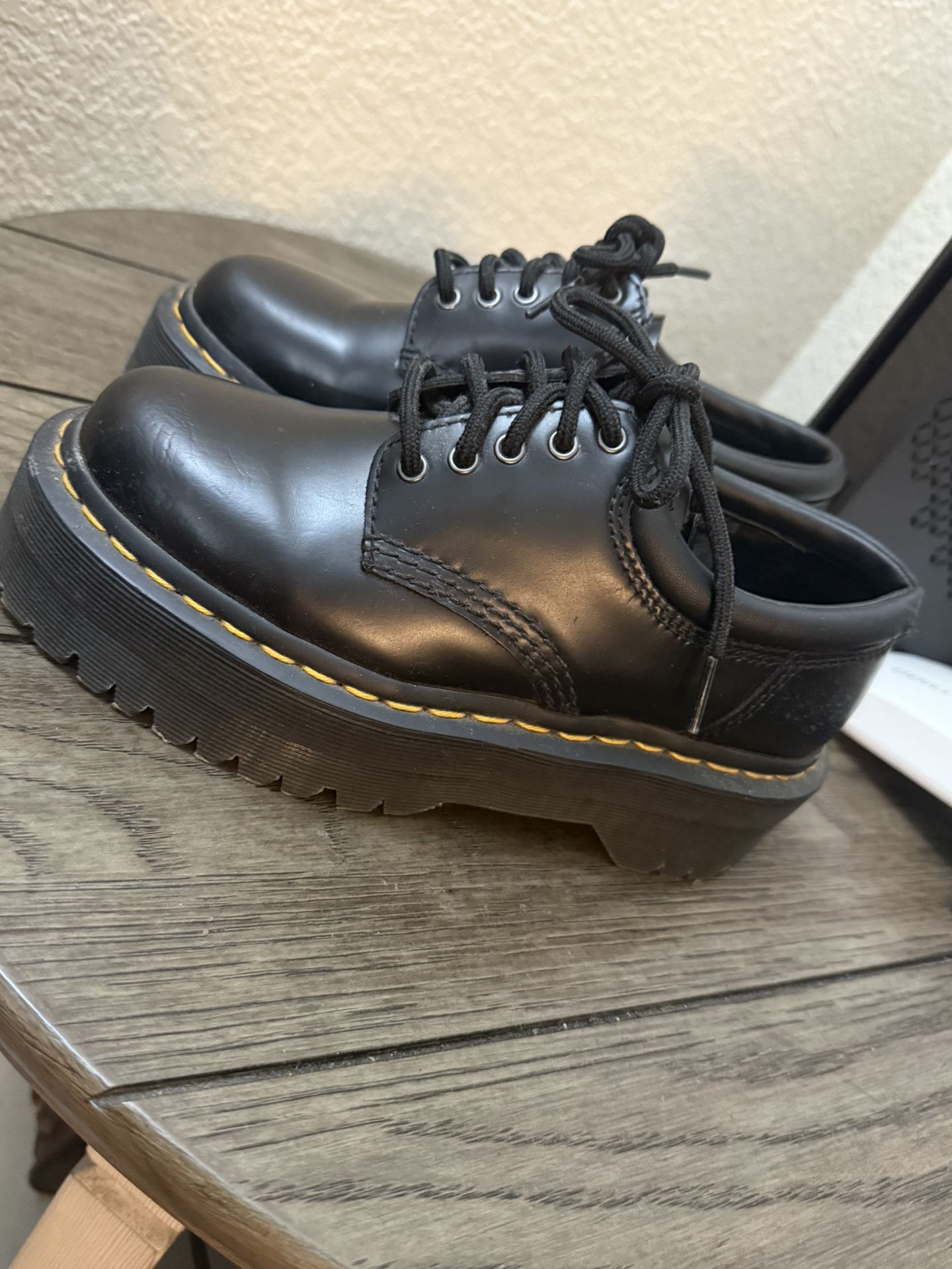 Dr. Martens 8053 Leather Platform Shoes