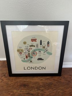 Rifle Paper Co Framed London Map Print