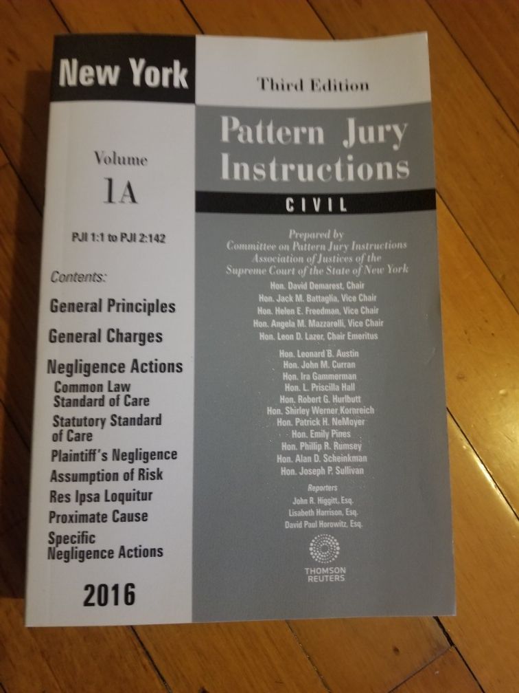 2016 New York Pattern Jury instructions Third Edition 1A,1B,2A (3 Books Total )