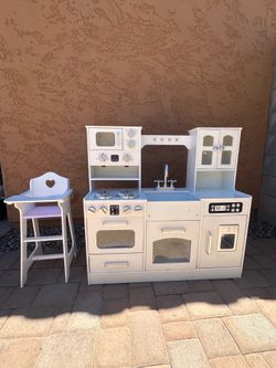 Kitchen and baby highchair