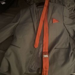 Three Piece Grey Suit With Tie