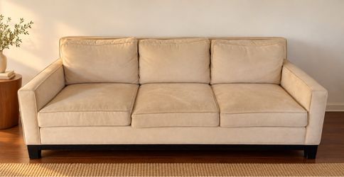 Contemporary modern micro suede sofa