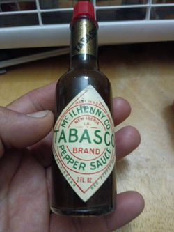 Early 1972 Tabasco 2oz bottle collector item