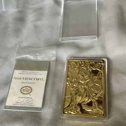 1999 Burger king pokemon Collab Mewtew Gold Plated Card