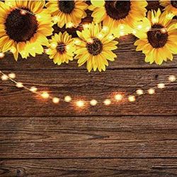 7 Ft * 5 Ft Sunflower Wood Texture Backdrops