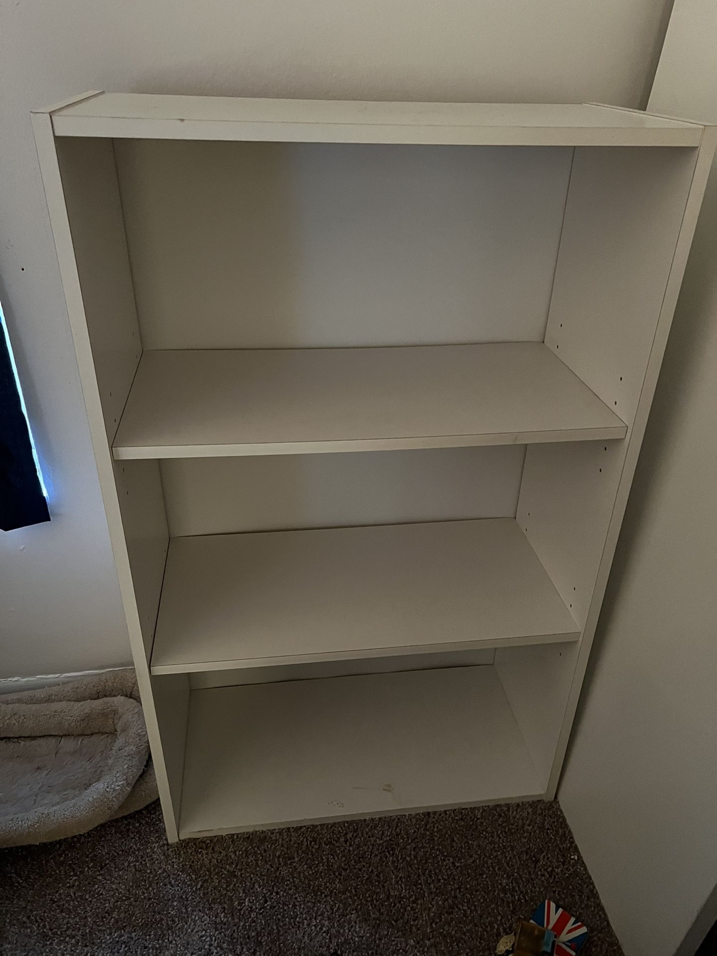 40” White Bookcase
