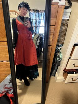 Orange Wrap Dress