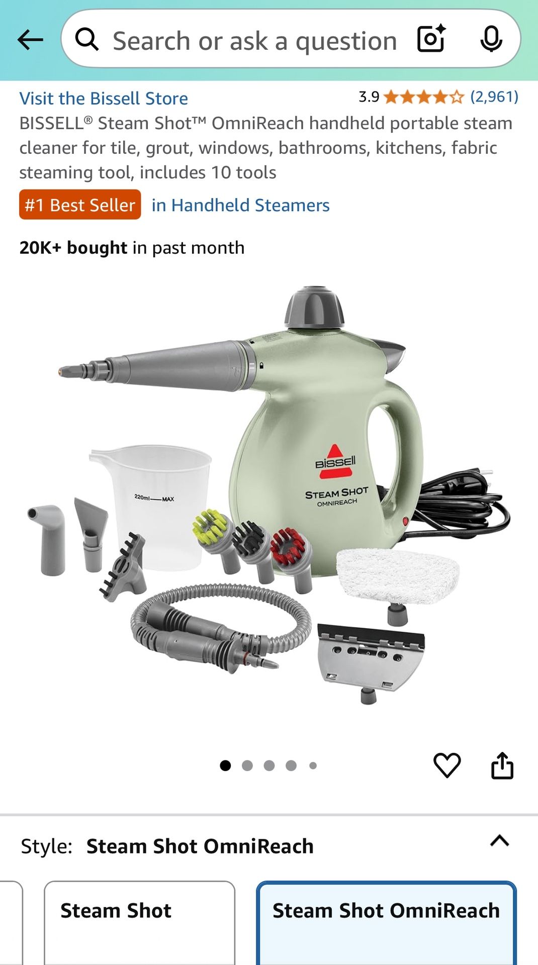 Bissell Handheld Steamer