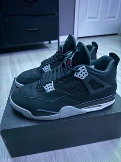 Air Jordan 4 Black Canvas Sneakers