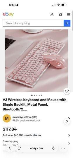 Pink Wireless Keyboard And Mouse