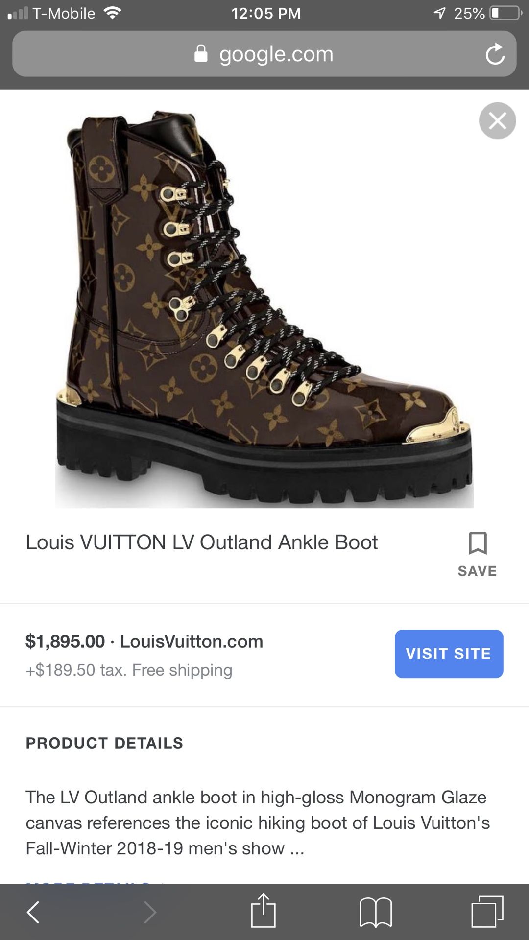 Louis Vuitton, Shoes, Lv Hiking Ankle Boot