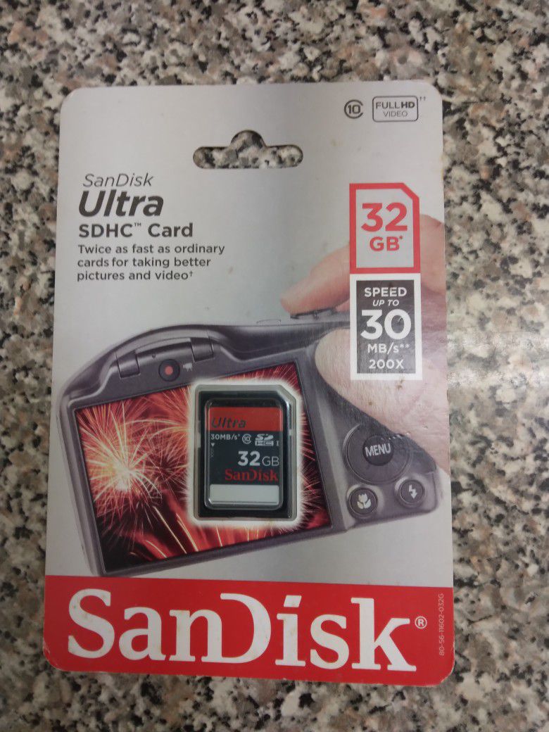 SanDisk Ultra SDHC CARD NEW IN PACKAGE