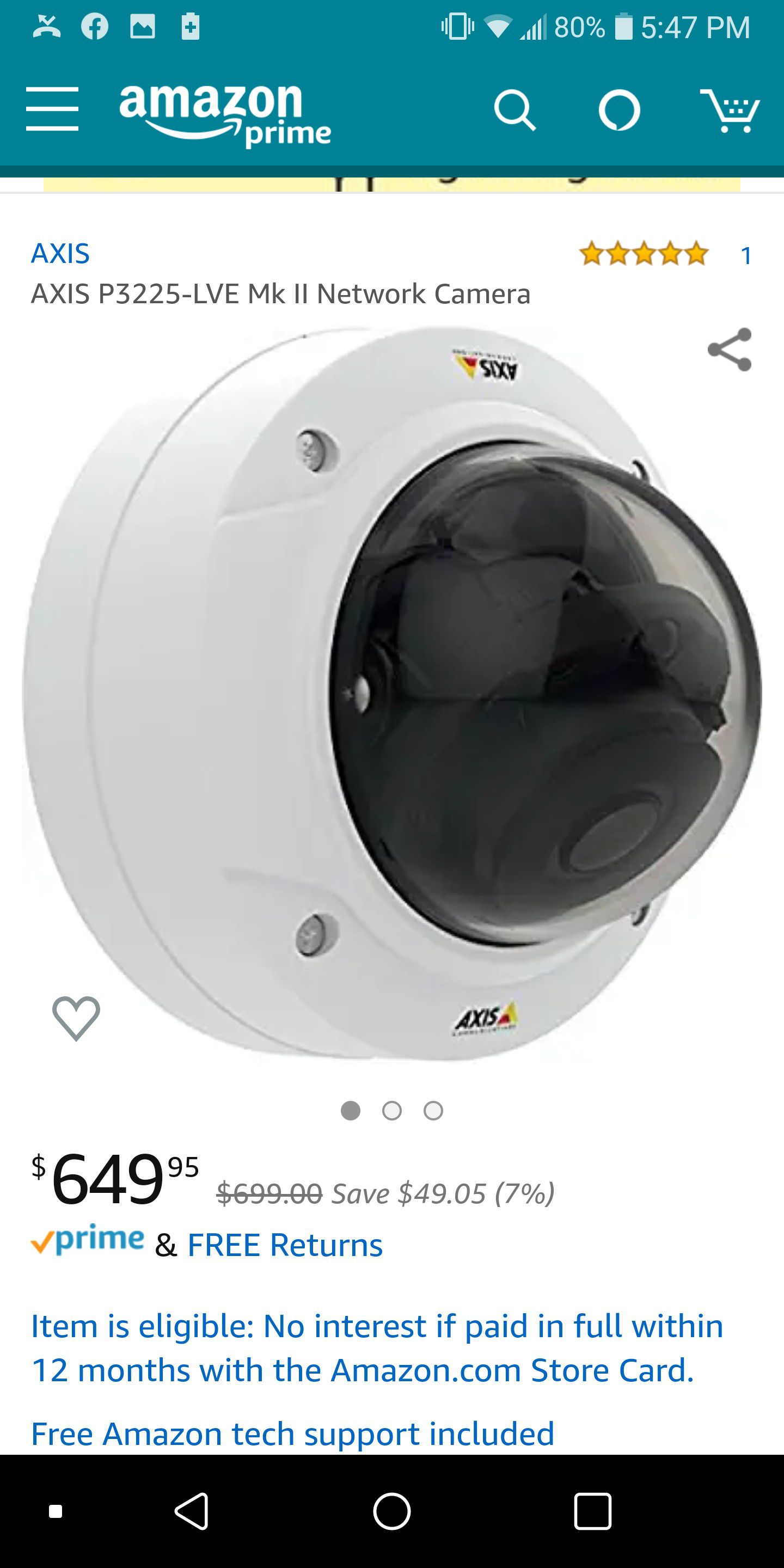 AXIS P3225-LVE MKII Network Camera