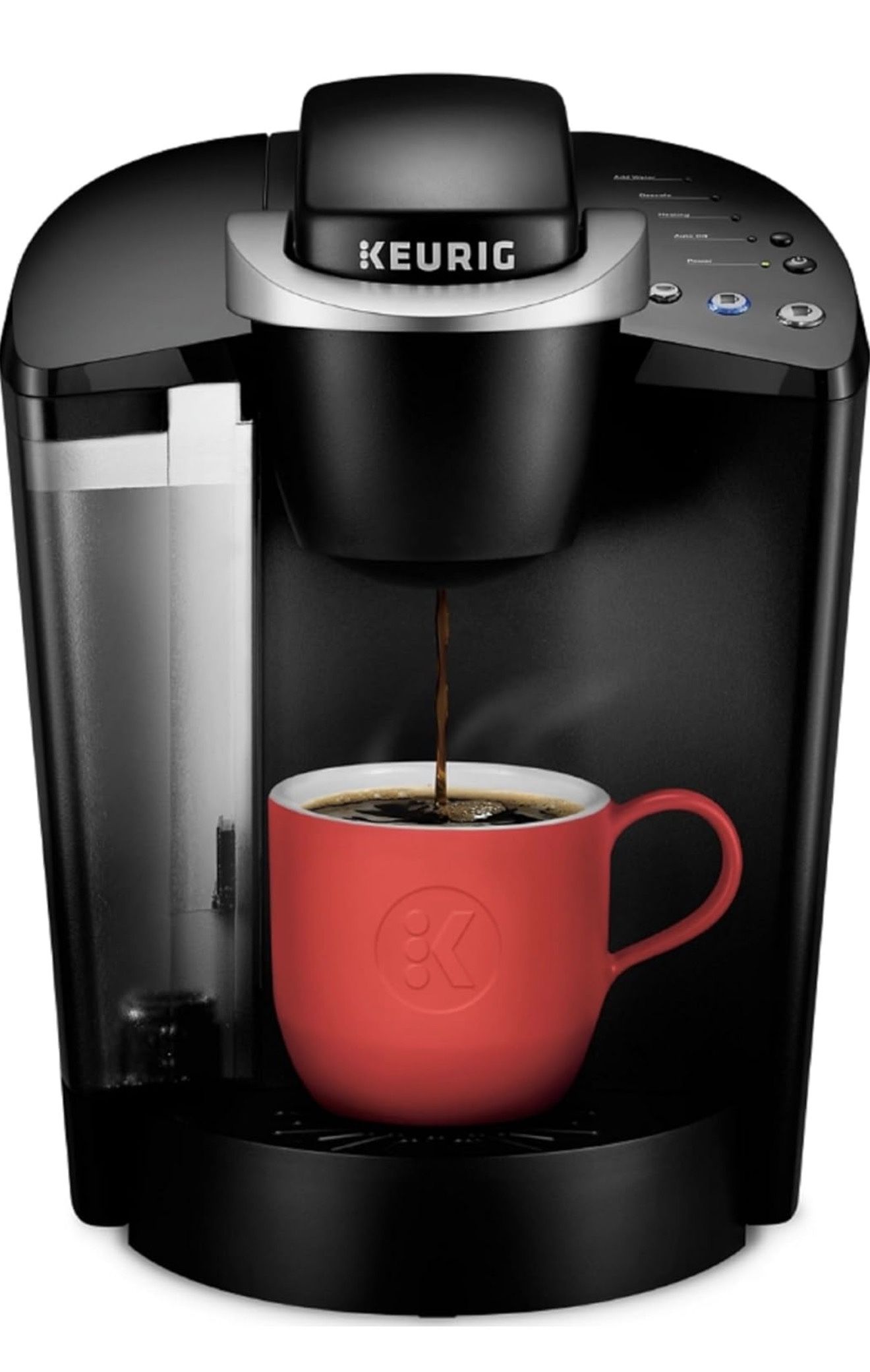 Keurig K-Classic Single Serve K-Cup Pod Coffee Maker, with 3 Brew Sizes, 48oz Removable Reservoir, Black