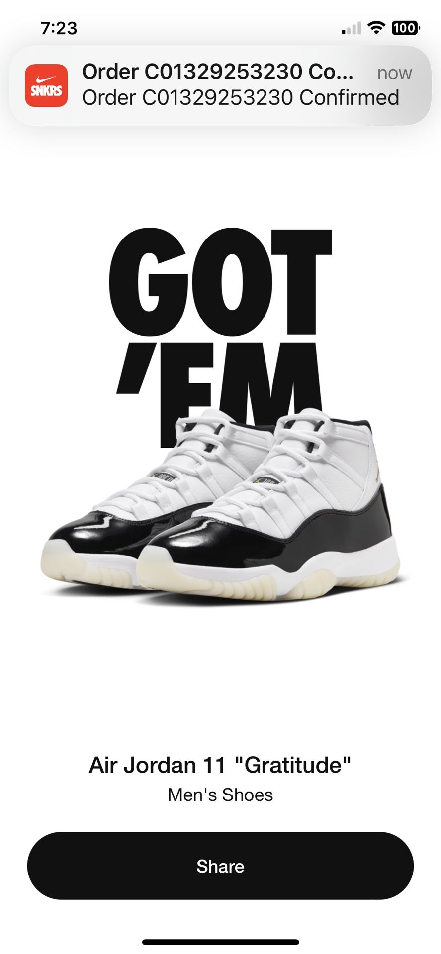 Air Jordan 11 Gratitude New