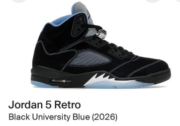 Jordan 5 Retro Black University Blue 2026