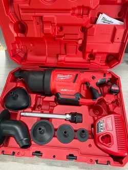 Milwaukee M12 12-Volt Lithium-Ion Cordless Drain Cleaning Airsnake Air Gun Kit