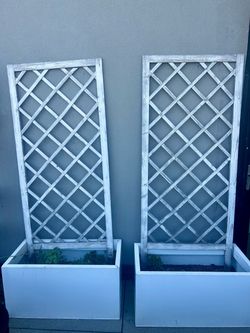 CB2 white planters - 2