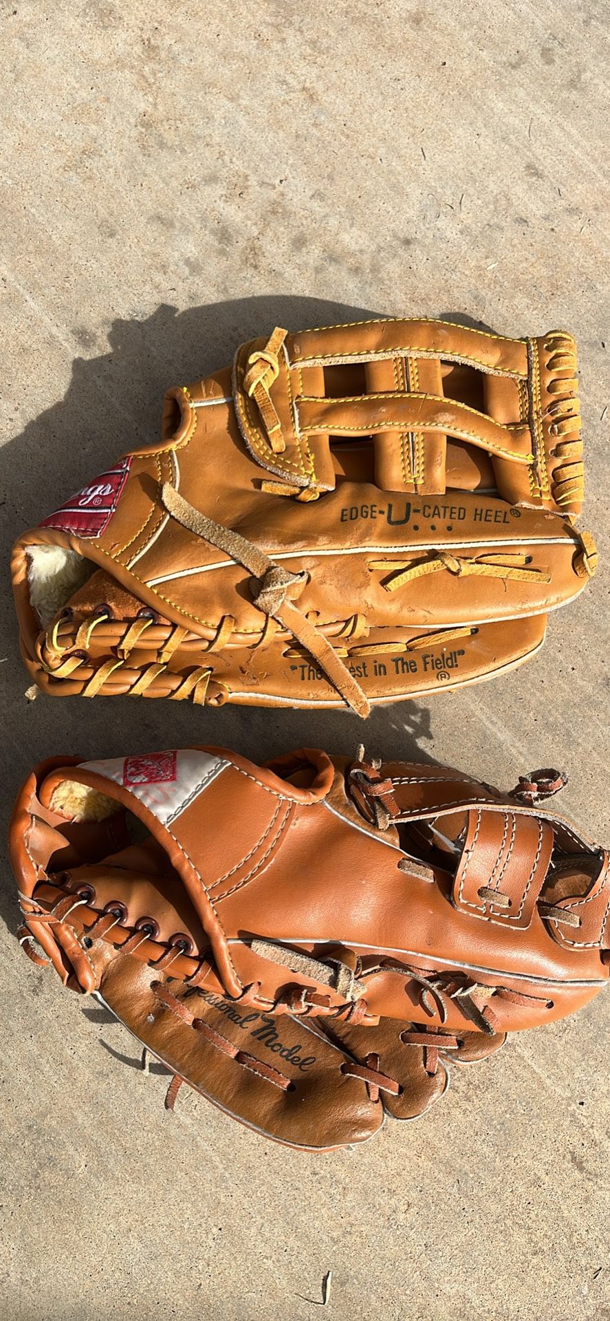 Adult Rawlings And Youth diamond masters Left Handed Baseball Gloves Like New