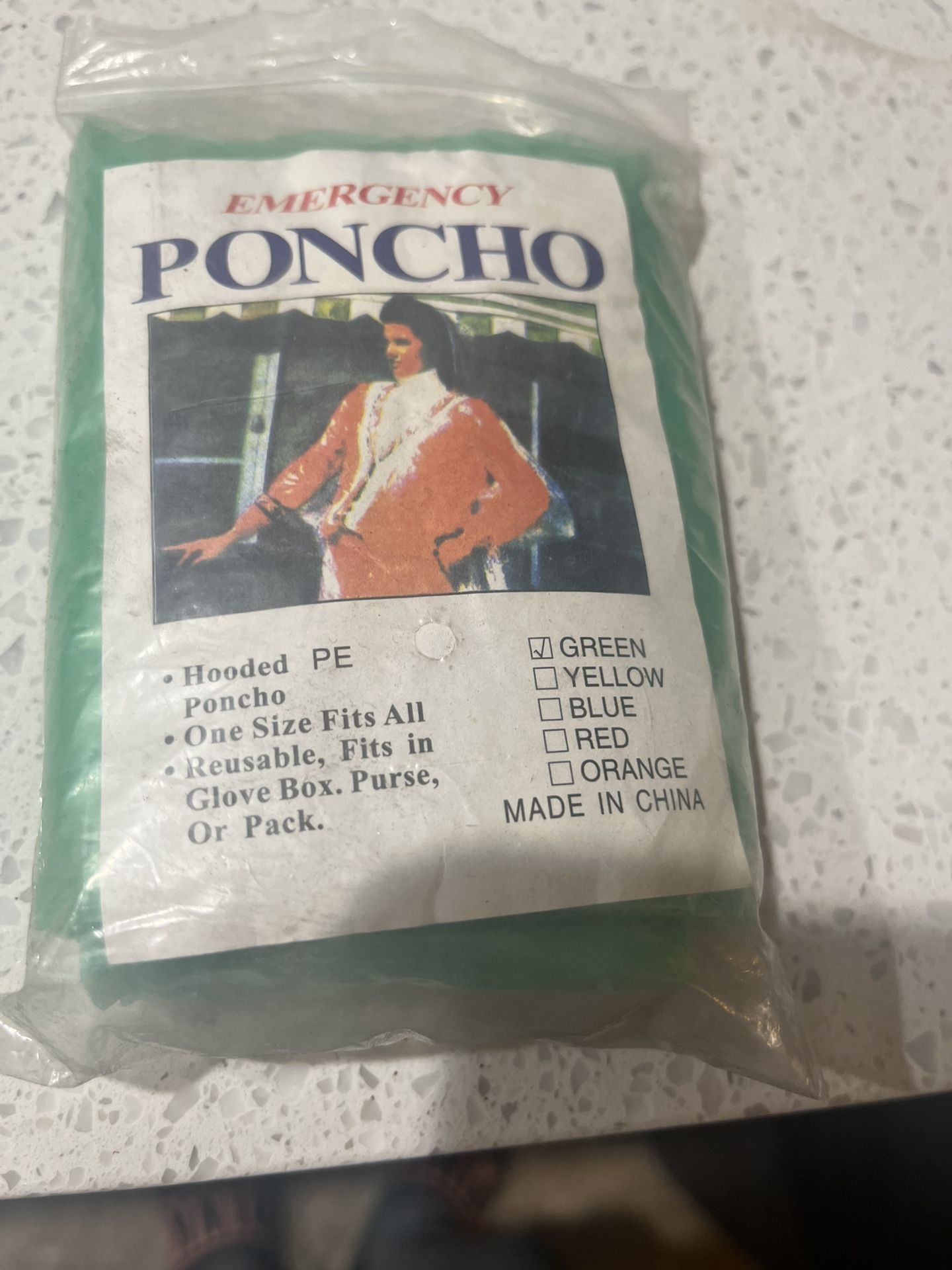 New Green Emergency Poncho