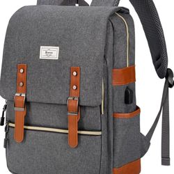 Vintage Backpack Grey Color